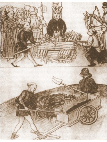 Kronika Oldřicha z Richentalu (1464) – Upálení mistra Jana Husa a rozmetání jeho popela